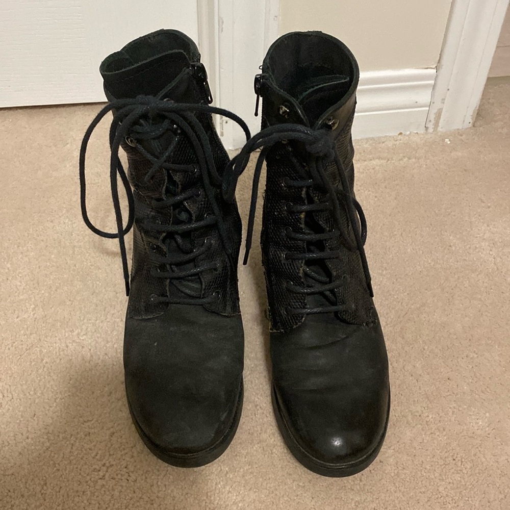 Arnold Churgin heeled combat boots